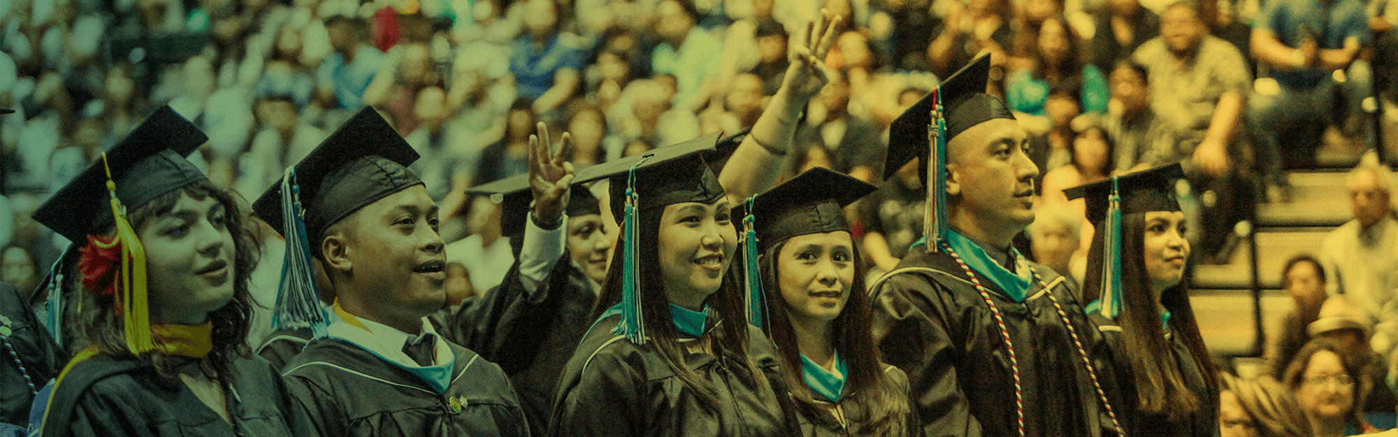 Photo of UOG graduate students during a commencement ceremony