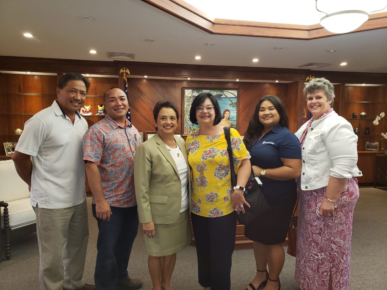 UOG reps with Governor Lou Leon Guerrero