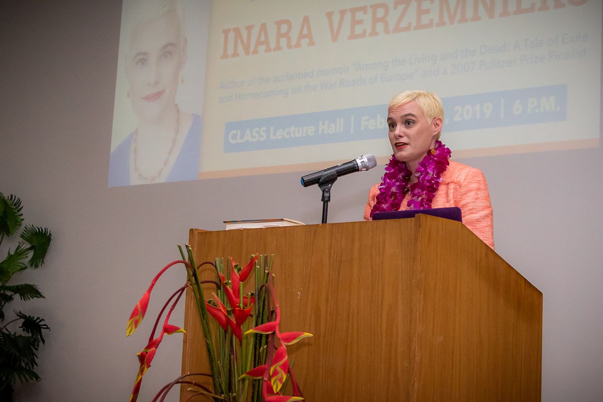 Inara Verzemnieks at UOG