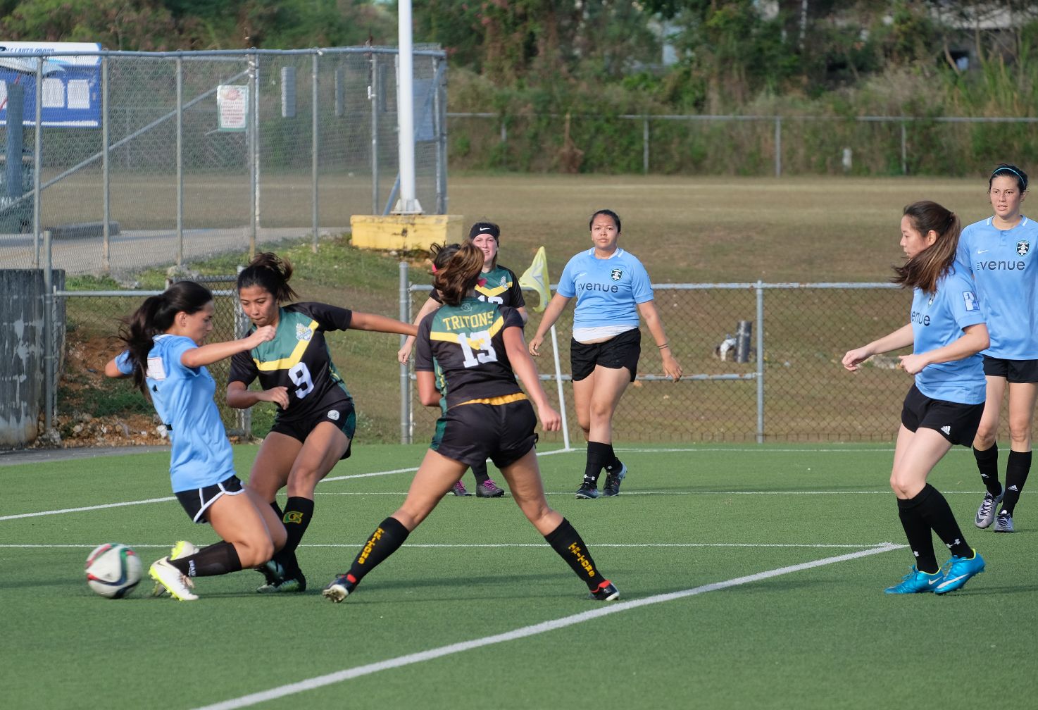 UOG's Ayira Cruz, scores UOG's only point against the Sidekicks