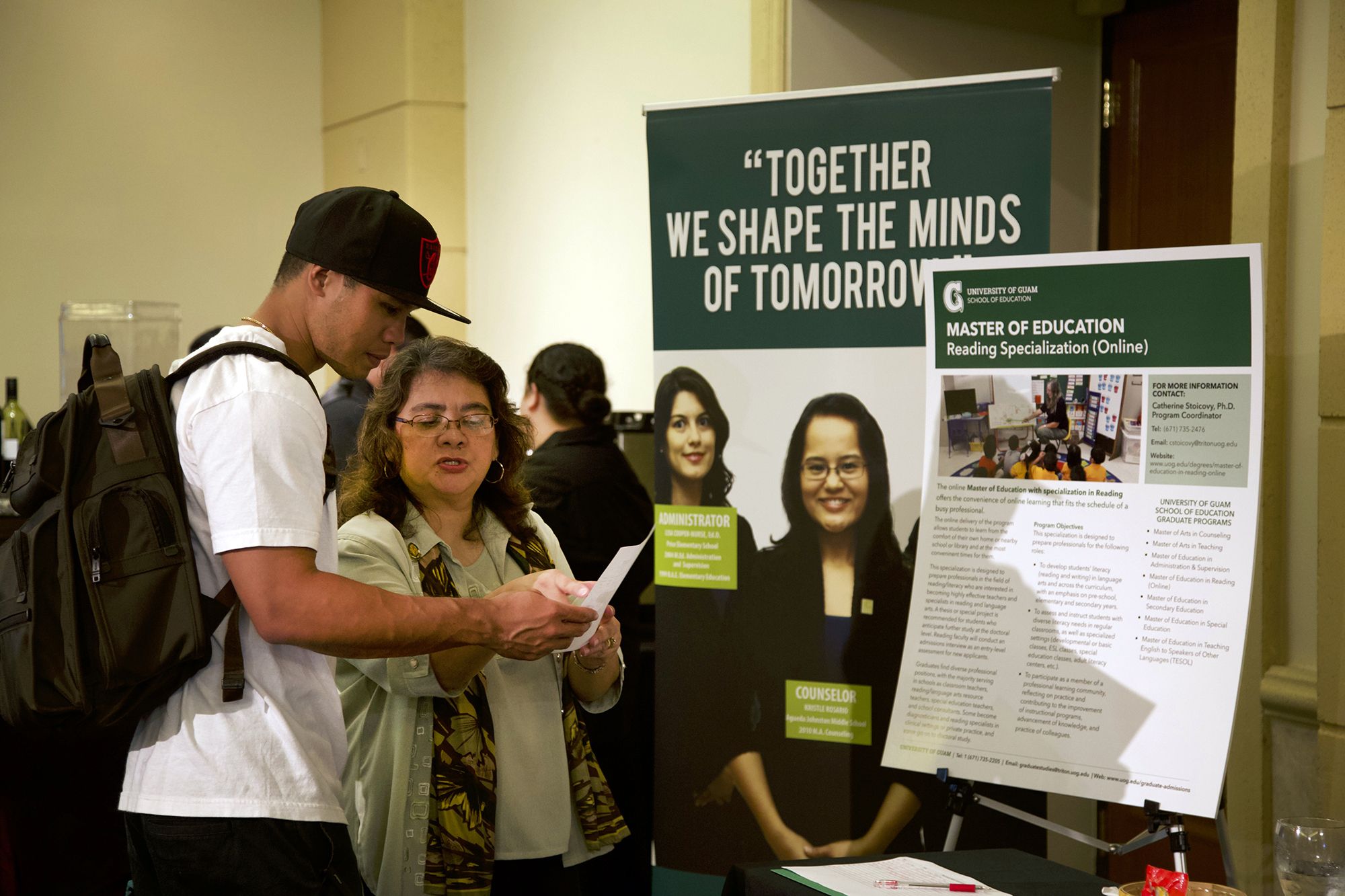 Joann C.E. Diego with potential student