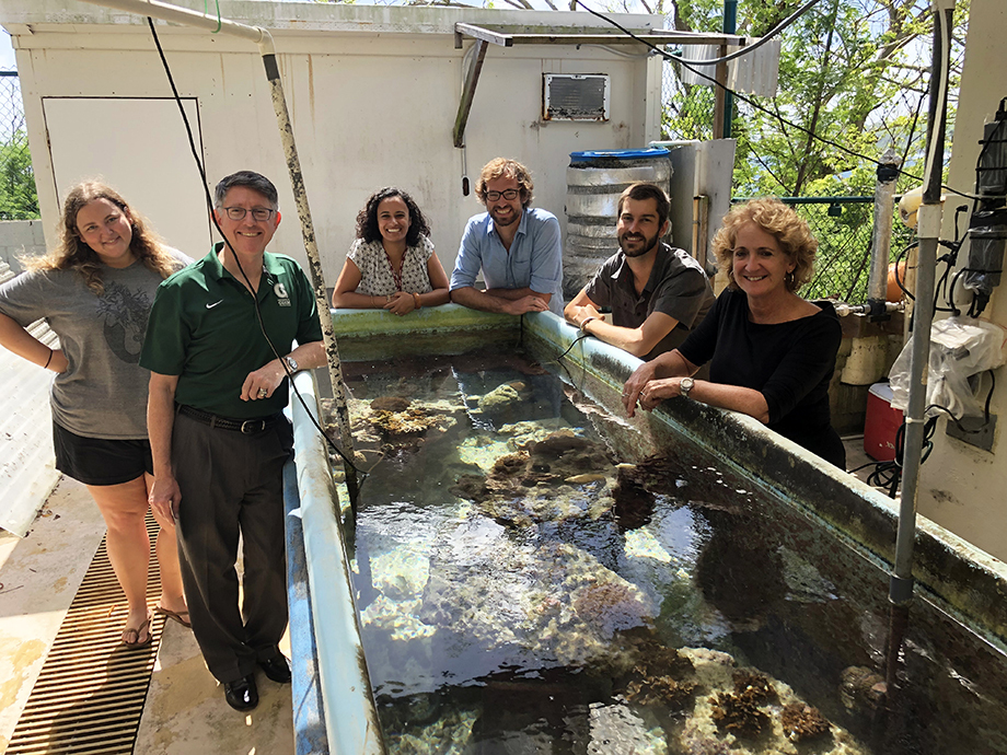 Marine Lab Staff with President Dr. Krise.