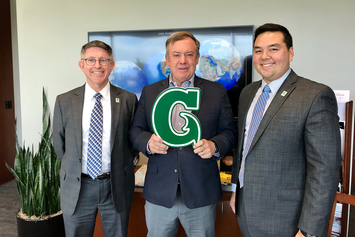 UOG President Thomas Krise, ASU President Michael Crow, and CIS Director Austin Shelton