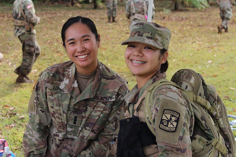 ROTC cadets Lopez and Camacho