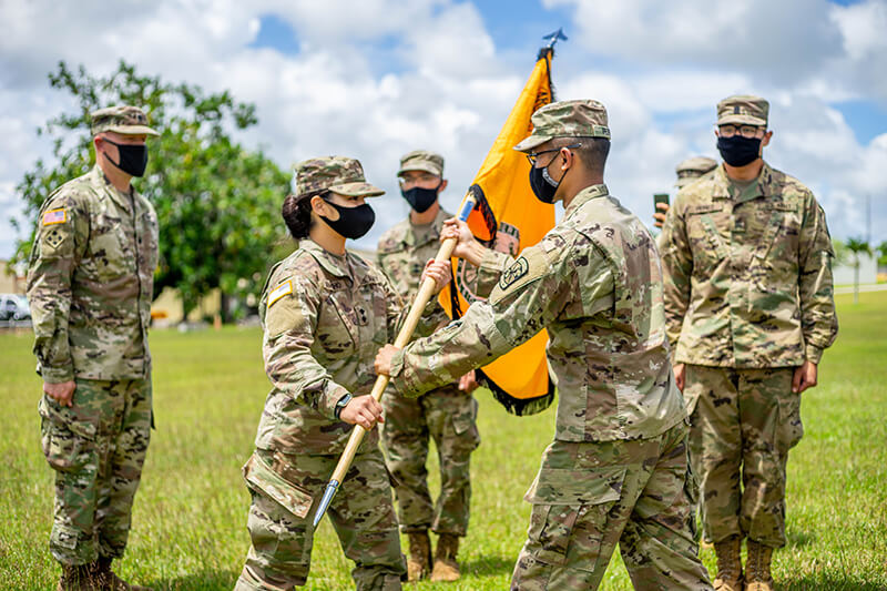 Former Cadet Battalion Commander Kortney Camacho of the University of Guam ROTC program 