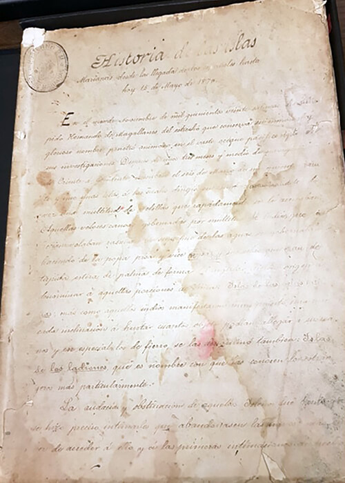 Cover of manuscript copy