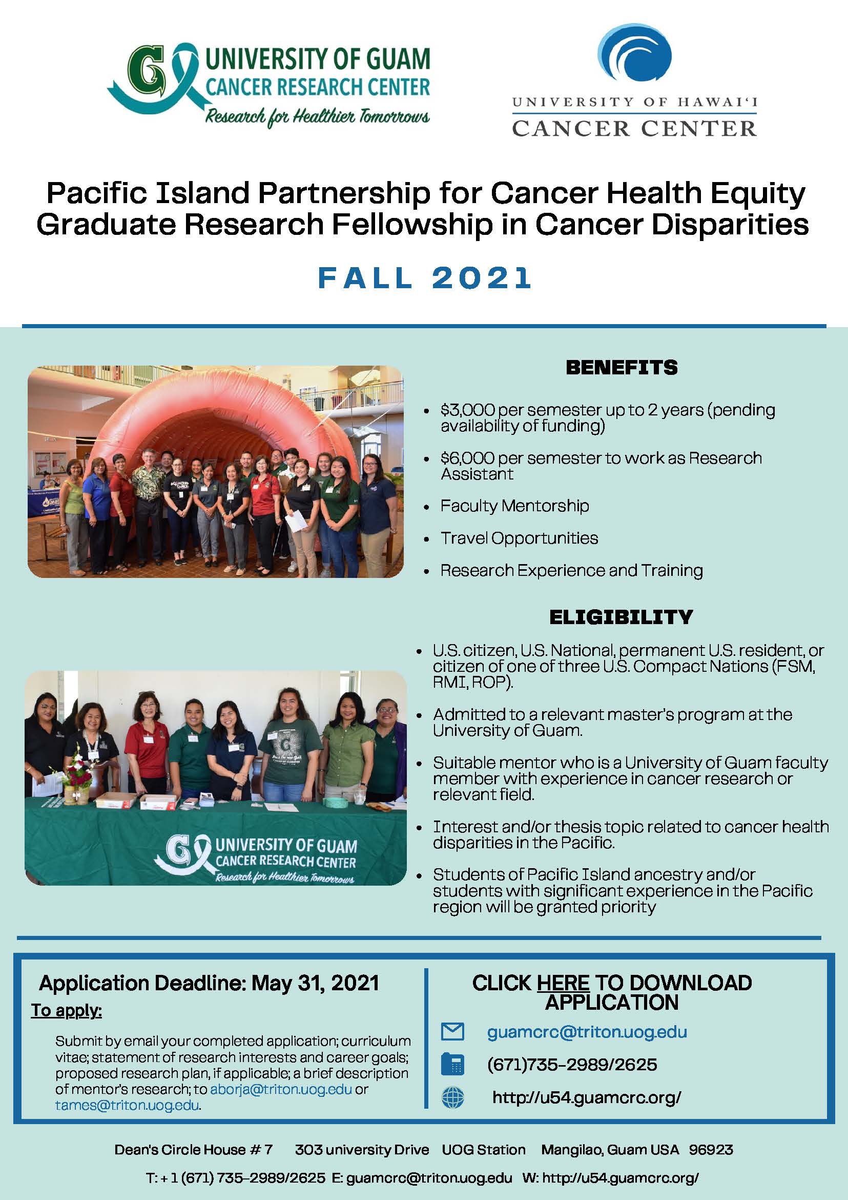 PIPCHE 2021 Graduate Research Fellowship flyer