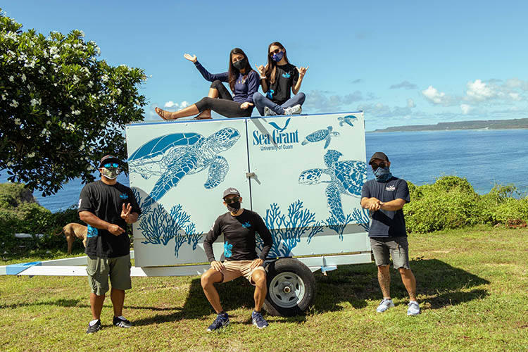 UOG Sea Grant team and trailer