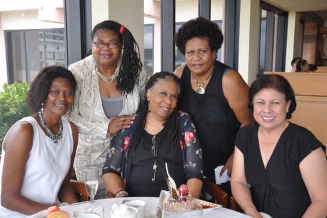 Photo of Velma Sablan with her fellow University of Guam colleagues