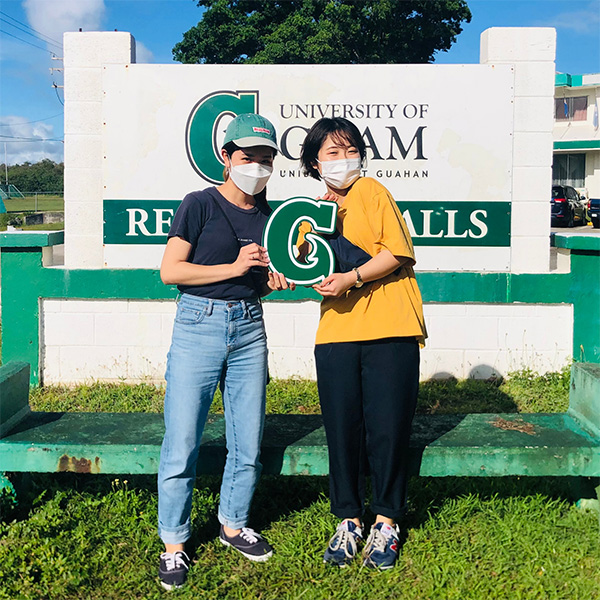 Japanese exchange students Hinako Higa and Natsume Shigetomi