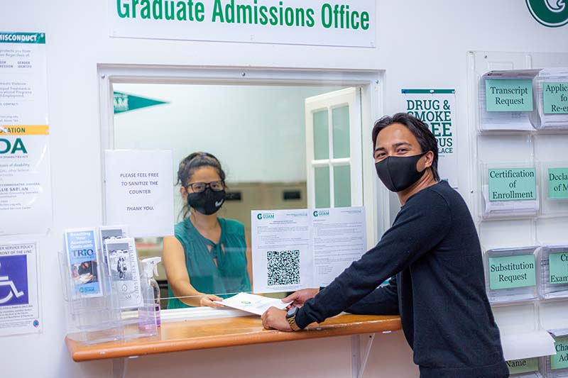 Graduate Admissions counter