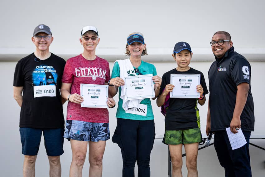 Photo of the fastest three finishers in the Grand Master Female 60-69 category