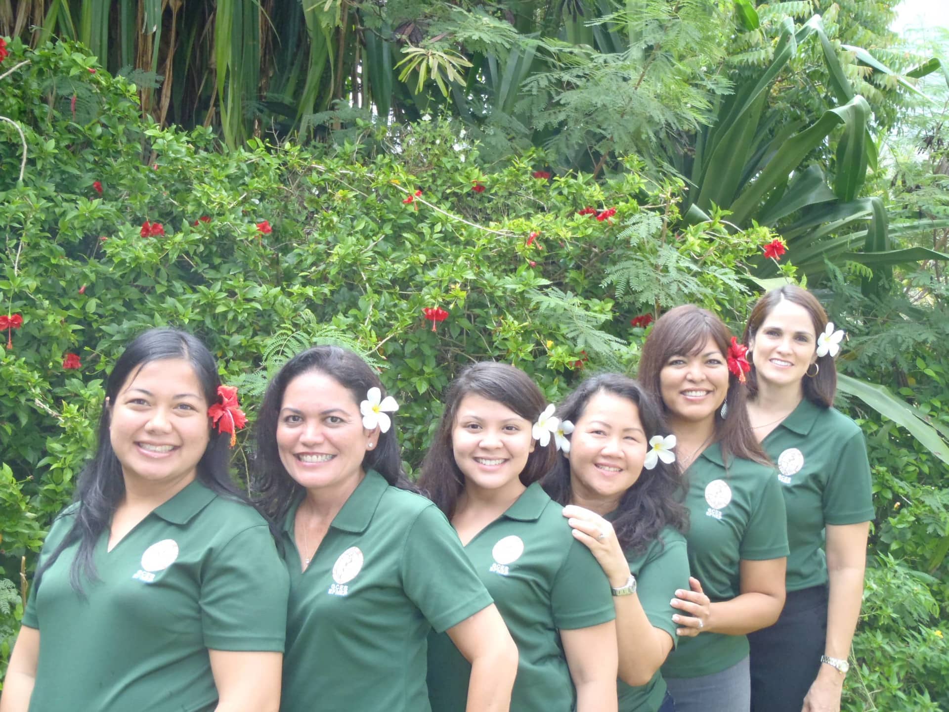 Dr. Rachael Leon Guerrero, first from right, helps to promote colorectal screening.