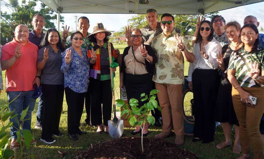 Dr. Anita Borja Enriquez and members of the UOG Community