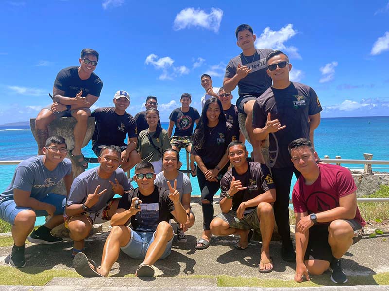 Photo of UOG ROTC cadets on Tinian