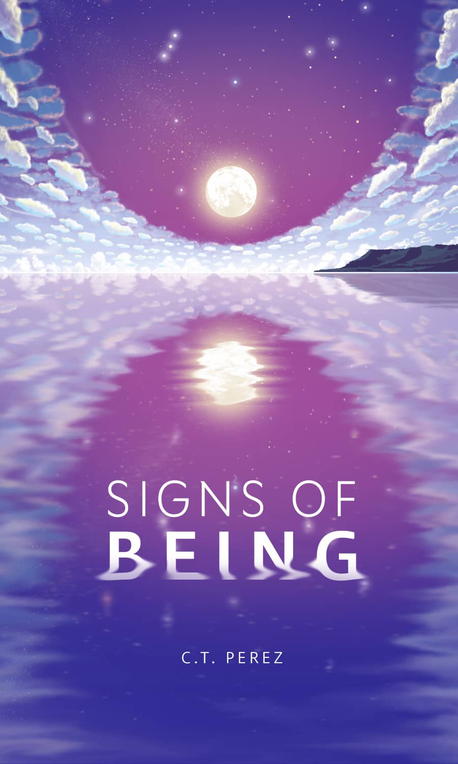 The cover of Signs of Being by C.T. Perez, a poetic exploration of CHamoru cultural heritage and identity.