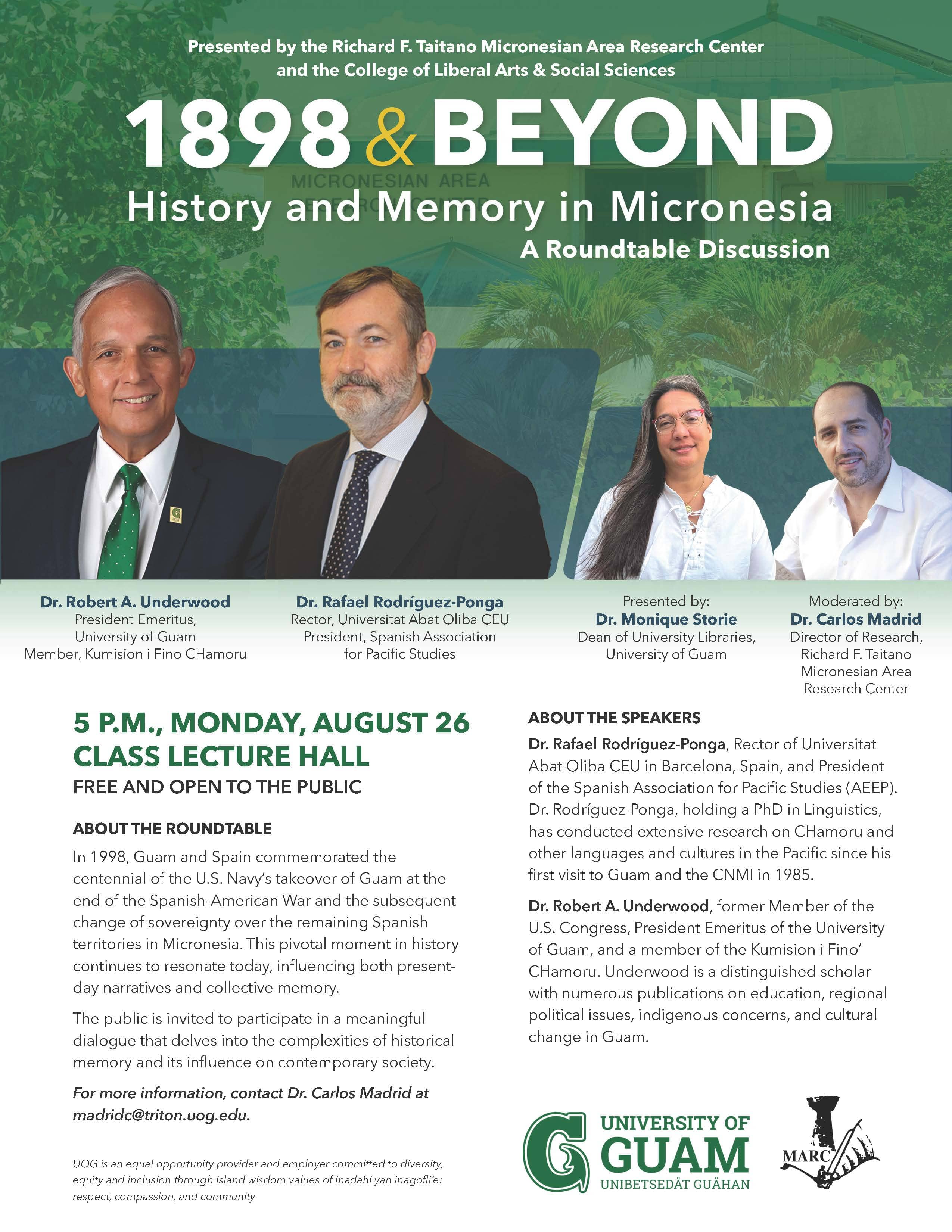 History and Memory in Micronesia - A Roundtable Discussion