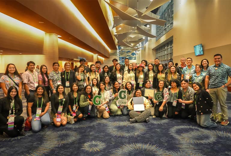 Group photo of UOG members at SACNAS NDiSTEM Conference