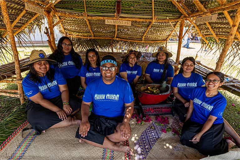 Chuuk Student Organization presents traditional welcoming greeting for 56th Charter Day