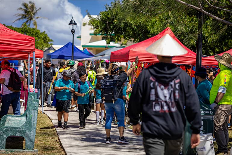 56th Charter Day crowds fill UOG’s Center Court and surrounding areas