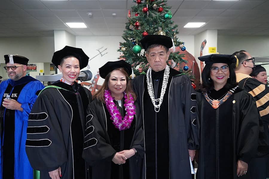 Board of Regents Chair, commencement speaker, UOG Board of Regents Treasurer, and UOG President 