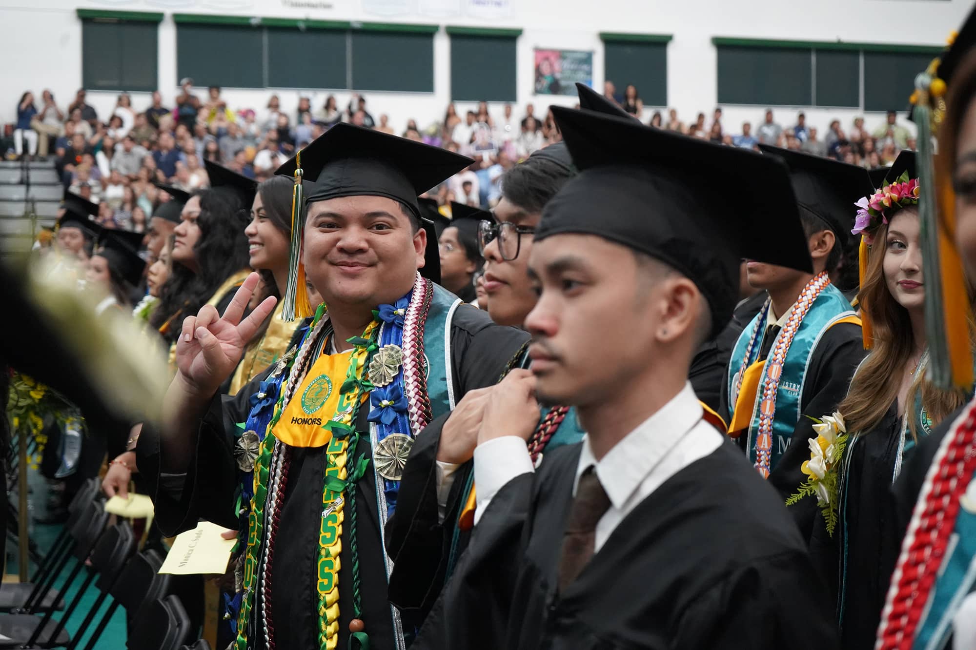 Biology major Aldwin Batusin gets ready to cross the graduation stage